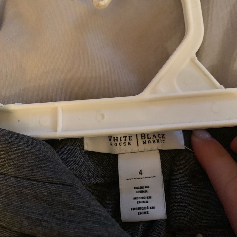 White House Black Market gray slacks